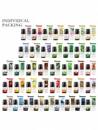 1pc,10ML Water-Soluble Aromatherapy Essential Oil For Humidifiers & Diffuser Stones | Indoor Air Freshener For Rooms, Wardrobes | 50+ Fragrances (Chamomile, Bluebell, Cologne, Eucalyptus, More) Gifts Birthday Graduation