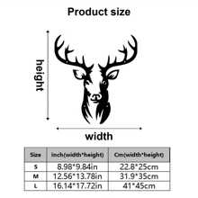 1PC Rustic Iron Deer Head Wall Art – Black Metal Deer Silhouette, Christmas Wall Decor For Indoor & Outdoor Use, Stylish Wildlife Home Decoration For Room & Cabin Gifts Birthday Graduation