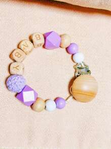 1 pieza Accesorio personalizado con clip y cadena, diseño personalizable, múltiples colores encantadores, material de madera, estilo Y2K, regalo pensado para familia y amigos, perfecto como regalo de Navidad o de vuelta al colegio