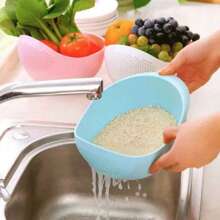 1 pieza Cesta para verduras/frutas, colador de drenaje, finos agujeros de malla para lavar arroz - Multicolor - Ver 1