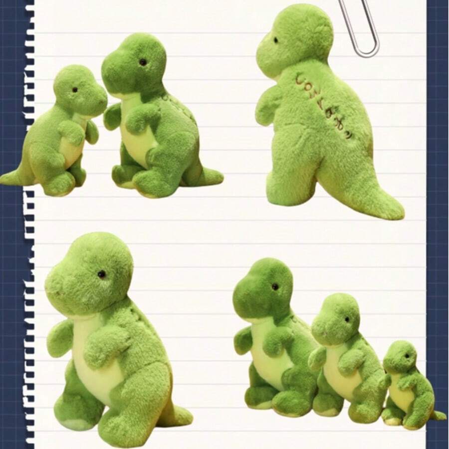 1 件恐龙公园系列毛绒恐龙玩偶，可爱卡通霸王龙填充动物枕头，儿童生日礼物