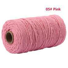 2 mm*100 m Corde de macramé, fil naturel épais, corde tressée synthétique filée au cœur, corde de macramé à 4 torons pour suspensions murales, accroches, DIY, décorations de la maison, emballages cadeaux