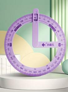 1 pièce Rapporteur rotatif à 360 degrés de dessin animé, outil d'aide à l'enseignement des mathématiques pour la division des angles, le dessin géométrique et la mesure des angles - Multicolore - Voir 14