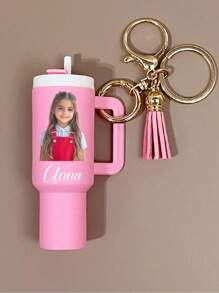 Personalized Mini Cup Keychain Pendant, Custom And Name, Making It A Unique Accessory Pendant, Including Storage Space, Portable Bag Pendant, Lipstick Storage, Portable Perfume Storage, Perfect Back-To-School And Gift Options,Customized Keychains & Accessories,Street Casual Chic,Apparel Accessories,Halloween Edit,Boyfriend,Girlfriend,Family,Friends,Trinkets, Vintage Leather - Multicolor - View 19