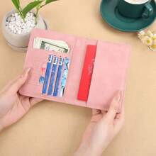 New Soft Texture Anti-Wrinkle Tie Belt PU Leather RFID Passport Cover Travel Wallet Document Holder For Women For Men Wallet Mini Wallet Purse Wallet Card Wallet