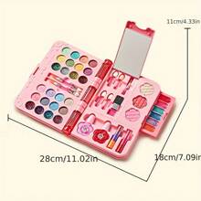 Juguete de maquillaje para niños, set de maquillaje de princesa y esmalte de uñas, caja de cosméticos, kit de regalo para actuaciones infantiles