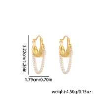 1 Pair Chain Tassel Earrings, 2025 New High-End Gradient Gold Silver Retro Statement Ear Clips
