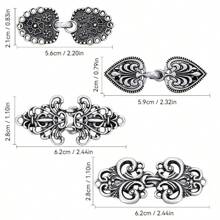 1/2/3/4 Stück Vintage Pulloverclips-Set, Umhangknopf-Verschluss, Wollstrickjacken-Nähverschluss-Haken, Retro Schalkragen Broschen-Clip, formelle Hemdknöpfe