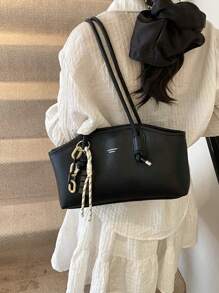 Bolsa de mãe feminina bolsa de ombro retrô 2025 bolsa de mão simples e elegante de grande capacidade