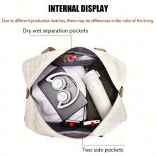 Luxury Large Capacity Duffel Bag - Versatile Shoulder And Crossbody Tote Bag With Dry And Wet Separation Pockets And Double Side Pockets For Travel And Fitness