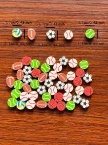 Borradores con forma de balones deportivos: Baloncesto, fútbol, tenis, rugby, béisbol, voleibol - Borradores pequeños, borradores con forma de balón de fútbol americano, adecuados para regalos de fiesta, uso en hogar, escuela, trabajo, recompensas en el aula, premios, regalos de vuelta al cole - Multicolor - Ver 5