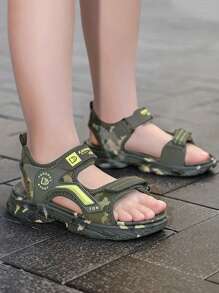 1 Paar lässige und modische, leichte, atmungsaktive und hautfreundliche Sandalen, mit Klettverschluss für bequemen Outdoor-, Strand- und Sportgebrauch