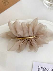 1pc Elegant Floral French Hair Clip, Delicate Hairpins For Ponytail, Bun Hairstyle Accessories Claw Clips Hair Claws Hair Barrettes
