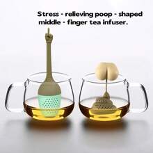 1pc Poop - Gevormde theezeef, Siliconen Prank Butt - Gevormde thee-infuser, Theeset, Theefilter