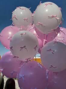 92 stuks/set De combinatie van witte en roze latex ballonnen en strikken kan worden gecombineerd met eenvoudige decoraties in Boheemse stijl met linten voor verjaardagen, bruiloften, feesten, geslacht onthullende decoraties, Hawaiiaanse feesten, badfeestjes, verschillende feestdecoraties