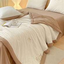 1 Peça Edredom Monocromático para Ar-Condicionado, Decoração Doméstica Minimalista Moderna, Edredom Respirável e Leve para o Verão, Roupa de Cama para Uso Diário no Verão