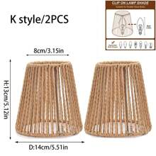 Leishizhiguan E27 Lampshade/Clip On Hand Woven Paper Rope Lampshade Can Be Used For Living Rooms, Bedrooms, Floor To Ceiling Lampshades, New Chinese Style Homestays, Hotels, Restaurants, Pendant Lights, Wall Lights, Small Lampshades According To Size (Lampshade Only) Best Gifts Birthday Graduation