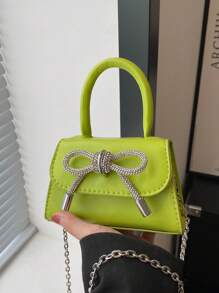 Women's Fashion Textured Bowknot Handbag