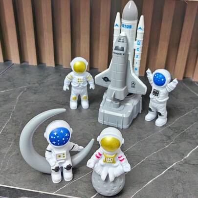 Rocket Launch Set Rocket Launching Toy, Aerospace Rocket Launch Pad Space Station Model, Kids Assembling Toy Spacecraft Rocket Plane Spacecraft, Boys Birthday Gift New Year Gift