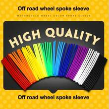 72pcs Bicycle Wheel Spoked Protector Wraps 24cm Wheel Rim Spoke Wrap Kit For Motorcycle Bike Color Rims Skin Trim Covers Pipe - one-size - View 10