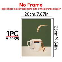 1 张咖啡潜水员海报印刷品、早安咖啡海报、咖啡爱好者礼物、咖啡站墙壁艺术、厨房墙壁艺术 - 可选框架、极简主义家居墙壁艺术、礼物、有趣和创意的家居墙壁装饰、卧室、客厅、厨房、浴室、咖啡厅、宿舍墙壁艺术帆布海报 - 1pc - 查看 13