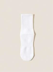 1 Pair/5 Pairs Solid Color Cotton Yoga Socks With Anti-Slip Massage Dots, Comfortable Breathable Socks For Dance & Sports