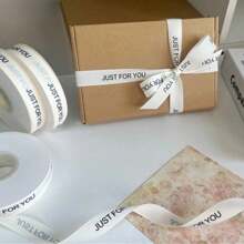 Letter Ribbon Rolls, Large Spool Baking Cake Packaging Ribbon, Korean Gift Wrapping Decorative Ribbon - Multicolor - View 3