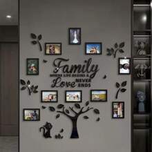 10 Pieces Acrylic Family Tree Wall Decoration - Create A Warm And Romantic Wall Tree With Your Favorite Photos, Suitable For Home, Living Room, Or Any Room. Perfect For Weddings, Valentine's Day, Thanksgiving, Christmas, Birthdays, And More. Wall Decoration Size: 47.2x47.2 Inches Gifts Graduation