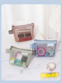 1个/2个装极简3D三角网状透明零钱包，大容量钥匙扣包，耳机盒，多功能化妆包，收纳包，文具整理包，线缆整理包，化妆包，梳妆台，化妆品收纳包，洗漱包，桌面收纳包，化妆包，化妆袋，化妆品收纳包，化妆袋，梳妆台，化妆袋，小化妆包，化妆包，大化妆包，圣诞礼物，小袋，手拿包/小手提包，化妆品收纳包，小袋，刷子收纳袋，迷你小袋，大容量小袋，小袋，化妆袋，旅行必备 - 彩色 - 查看 5