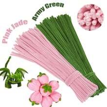 201pcs Two Colors Pipe Cleaners Set With 1pc Tutorial Video- Arts & Crafts Chenille Twist Sticks Matching For School DIY, Mother's Day Crafts, And Creative Projects - Vibrant, Flexible, And Easy To Bend - Multicolor - View 2