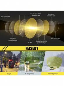 KooKeg Night Vision Driving Glasses Anti Glare Fit Over Glasses For Men Women Polarized Nighttime Glasses CK0250 - 007 - 查看 7