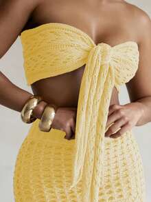 Korean Style Christmas Casual Boho Holiday Party Vintage Clothes Women Old Money Style Cute Airport Streetwear Country Concert Outfit Jumpers Co-Ords Sets Women Cosplay Halloween Costume Halloween 2025 Sexy Witch Costume Going Out Fall Women Clothes Back To School Clothes Y2K Country Concert Outfit Fall Dresses For Women Winter Outfit For Women Goth Series Strapless Bow High Waist Bodycon Sexy Beach Resort Hollow Out Knit Suit