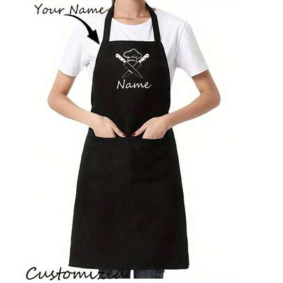 1 chiếc Tạp dề sáng tạo tùy chỉnh, Tạp dề làm việc in họa tiết đầu bếp nam, Kích thước có thể điều chỉnh, Tạp dề nhà bếp & nhà hàng thời trang, Tạp dề đen kiểu dáng đơn giản có túi, Tạp dề cạp dày, Đồ dùng nhà bếp thời trang, Đồ dùng nhà bếp, Đa chức năng, Trang trí, Có thể tái sử dụng, Tinh tế, Phong cách, Chất lượng cao, Nhiều màu sắc, Hiện đại, Tùy chỉnh, Cá nhân hóa, Độc đáo, In đồ họa, Không gian ấm áp, Nhà cửa & Sinh hoạt, Găng tay gia dụng tùy chỉnh