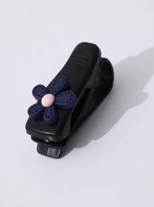 1pc Flower Decor Multifunctional Car Sun Visor Clip, Holds Sunglasses, Cards, Notes