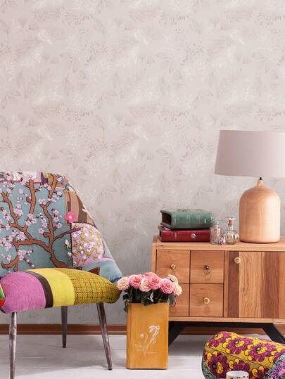 Roll/45CM 100CM Line Bloemen Groen Plant Wallpaper European Retro Home ation, Kitchen Cabinets, Tables, Chairs, Room Backgrounds, Renovation DIY Waterproof Stain Resistant, Easy To Clean Self Adhesive Peel Off Wand Stickers Art Bedroom Living Paper ations Office Items Bathroom ation Stuff Ho Wallpapers view 3