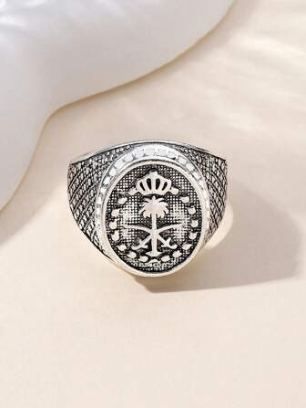 1pc Fashionable Personalized Vintage Style Ring