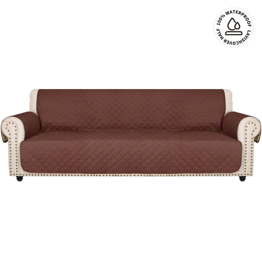 1/3/4Set 2025 New Waterproof Sofa Cover Solid Color Simple Design Dustproof Durable Soft Comfortable Elastic 100% Waterproof Protection Home Machine Washable Suitable For Living Room Hotel Rental House Apartment Room