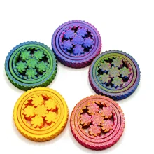 1/2 Gloednieuwe 3D-geprinte draaiende bal speelgoed, O-vormige gyroscoop zwaartekracht draaiende speelgoed, sensorische fidget speelgoed, autisme vingerafdruk gyro speelgoed, draagbare vingerafdruk gyro speelgoed bureau speelgoed, gadgets voor angstverlichting, perfect voor verjaardagsfeest cadeaus, cadeauzak vullingen, Valentijnsdag cadeaus, paasmand vulling