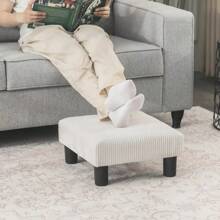 Modern Small Ottoman - 15'' Upholstered Footstool And Compact Foot Rest For Elevated Comfort