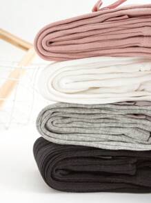 4 đôi tất quần legging trơn màu trơn cho bé gái và trẻ em mùa xuân và mùa thu - Nhiều màu - Xem 8