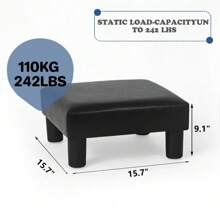 Modern Small Ottoman - 15'' Upholstered Footstool And Compact Foot Rest For Elevated Comfort