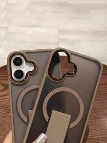 Luxury Matte Semi-Transparent Magnetic Wireless Charging Phone Case With Stand Compatible With Apple 16 15 14 13 12 11 Pro Max Plus, Metal Camera Ring, Shock Proof, Soft Bumper, Hard Back Cover Waterproof Anti-Fall Scratch Resistant - Desert Gold - View 7
