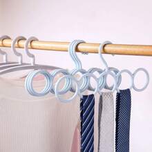 5 opakowań wielofunkcyjnych, oszczędzających miejsce, antypoślizgowych wieszaków z 5 haczykami - plastikowy organizer do szafy na szaliki, krawaty, biustonosze, skarpetki