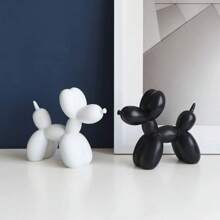1pc Creative Balloon Dog Sculpture Modern Home Decoration Fashion Animal Art Accessories Collection Small Statues Bedroom Living Room Office Desktop Resin Decoration Gifts Birthday Graduation