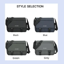 Nieuwe lente/zomer effen kleur met letterlogo, PU, eenvoudige schoudertas voor heren, modieuze casual crossbody-messengertas, krasbestendig, waterdicht, grote capaciteit, meerdere zakken, kan telefoon, tablet, opvouwbare paraplu, boeken, briefpapier, verstelbare riem, koerierstas, meerdere kleuren beschikbaar, geschikt voor buitenactiviteiten, reizen, fietsen, motorrijden, wandelen, zakelijk woon-werkverkeer, studenten, herenaccessoires, cadeau voor echtgenoot, vader, schoolbenodigdheden