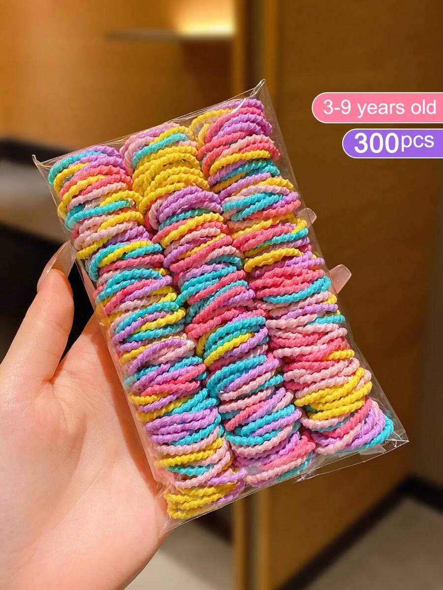 300 件彩色韩国弹力发带、发箍发饰 - 彩色 - 查看 1