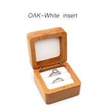 1 Pc Custom Wooden Wedding Ceremony Ring Box, Personalized Engraved Engagement Ring Box, Walnut/Oak Ring Box, 5.5cm Square Ring Bearer, Anniversary Gift, Proposal Ring Box Holder Back To School,Delicate Romance - Multicolor - View 13