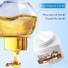 300g 椰子油滋养保湿面霜，保湿滋润面部保湿霜，适合所有皮肤类型 - 白色 - 查看 5