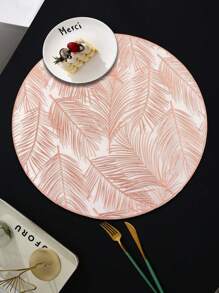 1/4/6 piezas Individuales metálicos con nubes ahumadas para decoración de mesa de boda o fiesta, individual de hoja de palma de primavera