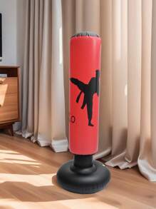 1 pieza Bolsa de boxeo inflable de fitness con soporte engrosado y catártico tridimensional